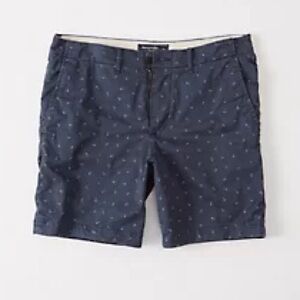Abercrombie & Fitch Blue Flat Front Shorts